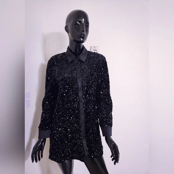 FASHION NOVA Sequins T-Shirt Mini Dress - Picture 2 of 4